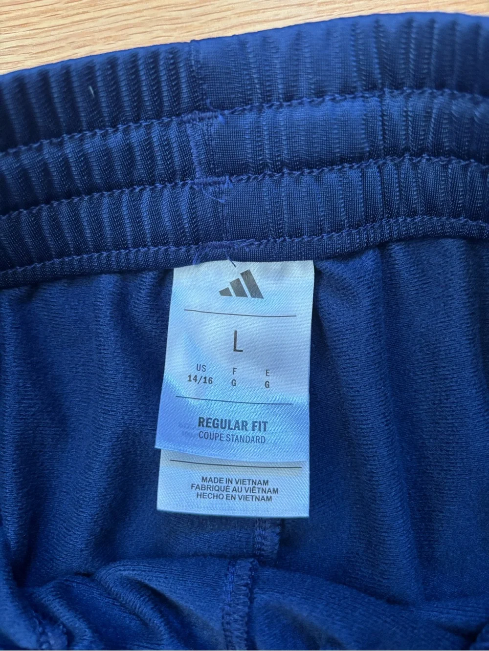 adidas Navy Track Joggers with White Side Stripes
